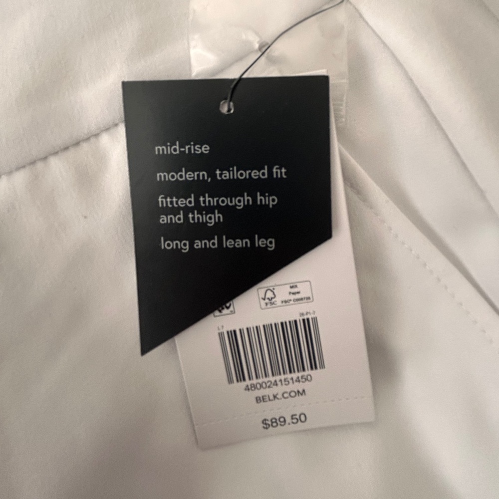 The Limited Lean Bootcut Lined Cuffed White Trouser 14 - Picture 7 of 11